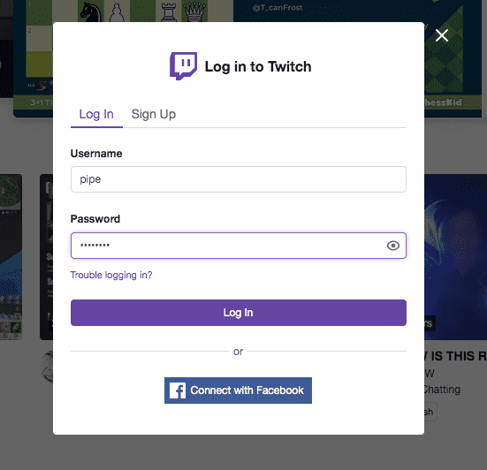 Re-Login To Twitch Account